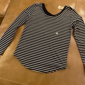(Petite)scoop neck Long sleeve shirt